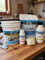 MYK LATICRETE SP-100 Stain free Epoxy Grout For Floor & Wall ( 44 Bright White ) 5kg ( Hardener : 350g Resin : 900g & Filler 3.75g) Crack Filler (5 kg)