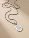 MYKI Anti-Tarnish Saint Michael Oval Pendant 