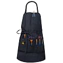 MyLifeUNIT Artist Apron with 10 Pockets for Arts and Craft, Black Canvas Pottery Apron for Women and Men