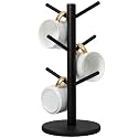 MyLifeUNIT Mug Holder Tree, Coffee Cup Holder with 6 Hooks (Black)