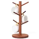 MyLifeUNIT Mug Holder Tree, Coffee Cup Holder with 6 Hooks (Reddish Brown)