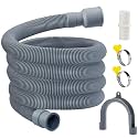 MyLifeUNIT Washing Machine Drain Hose, Washer Drain Hose Extension Kit with 1 Extension Adapter and 2 Hose Clamps, 6.8 Feet