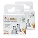 Grooved Nipple|Feels Natural Anti Colic Wide Base|Fast Flow|Food Grade Nipple for Better Latch & Consistency|BPA Free|for All Standard Size Bottles|Pack of 4