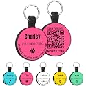 MYLUCKYTAG Silent Silicone QR Code Pet ID | Personalized Dog & Cat Collar Tag | Online Profile with Scanned Location Alert Email