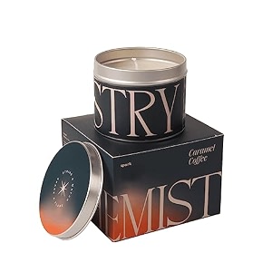mymuse spark candles caramel coffee scent  soy wax candles  aromatherapy reduces stress and boosts relaxation  single wick