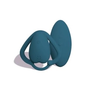 mymuse throb body massager for women  remote controlled amp wearable  10 speeds  electric usb-rechargeable waterproof - emerald forest