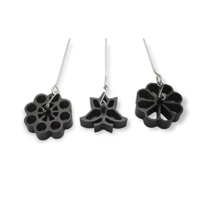 mynaksha achu murukku maker stainless steel nonstick achappam making making frame with cool handle ideal for making three unique shapes of rose cookies - set of 3 black