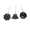 MYNAKSHA Achu Murukku Maker Stainless Steel Nonstick, Achappam Making Making Frame with Cool Handle, Ideal for Making Three Unique Shapes of Rose Cookies - Set of 3 (Black)