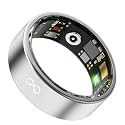 MYNK Alpha Smart Ring for Men &amp; Women | Health &amp; Fitness Tracker | Stress &amp; Sleep Monitoring | Track Steps, Calories, HRV, HR, SPO2 | Waterproof | Silver, Size 10