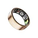 MYNK Alpha Smart Ring for Men &amp; Women | Health &amp; Fitness Tracker | Stress &amp; Sleep Monitoring | Track Steps, Calories, HRV, HR, SPO2 | Waterproof | Gold, Size 9