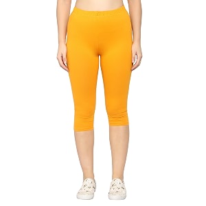 myo women cotton stretchable capri  slimregular fit  breathable yoga gym amp lounge wear  high-waist stretchable 34 length leggings with wide waistband  pack of 1
