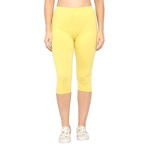 myo women cotton stretchable capri  slimregular fit  breathable yoga gym amp lounge wear  high-waist stretchable 34 length leggings with wide waistband  pack of 1