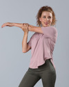 MYo2 Solid Women Round Neck Pink T-Shirt