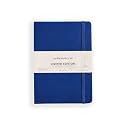 myPAPERCLIP Limited Edition A5 Plain/Unruled Notebook | 192 Pages, 100 GSM, Soft Cover, A5 (5 .83 x 8.27 in) | Flat Lay Design | Bookmark, Elastic Closure | Blueberry