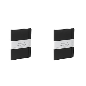 mypaperclip limited edition notebook  hand drawn paper back  notebook for gifting  plain 192 pages a5 100 gsm black pack of 2