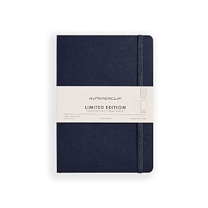 mypaperclip limited edition a5 checkssquare grid notebook  192 pages 100 gsm soft cover a5 5 83 x 827 in  flat lay design  bookmark elastic closure  imperial