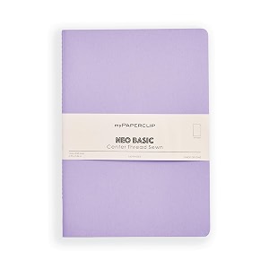 mypaperclip neobasic b5 unruled notebook  160 pages 80 gsm 250 gsm soft cover b5 693 x 984 in  purple
