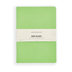 mypaperclip neobasic b5 unruled notebook  160 pages 80 gsm 250 gsm soft cover b5 693 x 984 in  green