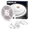 MYPLUS White LED Strip Lights 16.4ft, 6000K Dimmable Tape Light, 700 LM