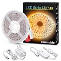MYPLUS Under Cabinet LED Lighting, 16.4ft Dimmable Strip Lights, 3000K