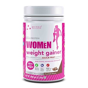 mypro sport nutrition high protein women weight gainer for increase muscle with full power with 24 vital nutrients3 best qaulity protien for women chocolate - 1000 gm