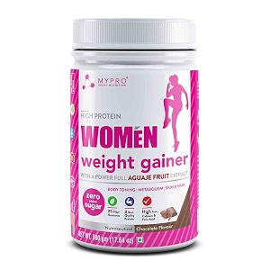 mypro sport nutrition high protein women weight gainer for increase muscle with full power with 24 vital nutrients3 best qaulity protien for women chocolate - 500gm