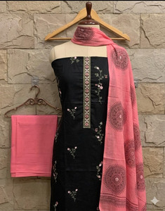 MYRAADESIGNER Unstitched Cotton Blend Salwar Suit Material