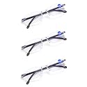 myreen One Power Auto Focus Blue Cut Rimless Reading Glasses for Men &amp; Women | +1 to +3 Power Flex Focus Blue Light Blocking Specs | Rimless Lightweight Readers for Computer, Books, Newspaper Reading