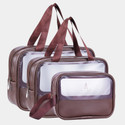 MYSASHOP Cosmetic Pouch (Brown)
