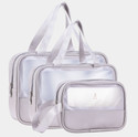 MYSASHOP Cosmetic Pouch (Silver)
