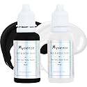 Mysense Black and White Face Body Paint Set,Water Based Washable Face Paint,Non-toxic Cream Body Paint for Halloween SFX Cosplay Clown Skull Zombie Vampire Makeup,0.6oz/pc