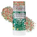 Mysense Christmas Glitter Stick,Red White Green Face Hair Body Glitter
