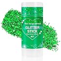 Mysense Green Body Glitter Stick,Sparkling Face Hair Glitter for Mardi Gras Festival Rave Outfit Women,St Patricks Day Accessories,Chunky Mermaid Glitter Face Paint Makeup
