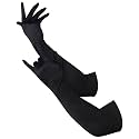 Mysense Long Satin Gloves for Women,1920s Opera Party Gloves Halloween Costume Accessories,Stretchy Elbow Length,21.6 inches