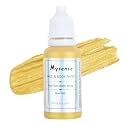 Mysense Pearl Gold Face Body Paint,Water Based Washable Face Paint,Non-toxic Cream Body Paint for Adults and Children,Metallic Face Painting for Halloween Costume SFX Cosplay Makeup,0.6oz