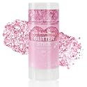 Mysense Pink Body Glitter Stick,Face Hair Glitter Makeup,Sparkling Mermaid Sequins Chunky Glitter Face Paint,Singer Concert Outfit Festival Rave Accessories for Women and Kids