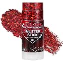 Mysense Red Black Halloween Glitter Stick,Face Hair Body Glitter Stick