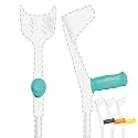 MySleeve - Crutch Handle Covers (set of 2) with Soft Gel Pads, Prevent Falling Crutches and Sore Hands, Hand Pain, Comfy Crutch Grips. Turquoise/Yellow/Black/Orange