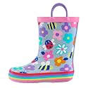 mysoft Kid Rain Boots Toddler Rubber Waterproof Boot Boy Girl with Handle