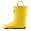 mysoft Kid Rain Boots Toddler Rubber Waterproof Boot Boy Girl with Handle