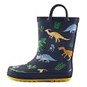 mysoft Kid Rain Boots Toddler Rubber Waterproof Boot Boy Girl with Handle