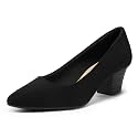 mysoft Women39s Chunky Stacked Heel Pumps Closed