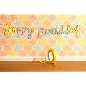 Happy Birthday Decoration Kit Multicolour for Boys Girls Kids Women Twins Car Decorations Decor Items Item Set Combo Reusable Cursive Banner