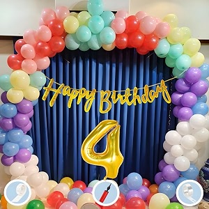 natural latex balloon paper banner 4th multicolour birthday decoration for boy girl kid men women60pcs mix balloonsgold cursive glitter birthday bannerballoonpumparchtapegluedot
