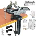 MYTEC Bench Vise or Table Vise, multifunctional jaw, multi-functional Combined Vise with Quick Adjustment, Universal Rotate 360° Work Clamp-On Vise, 3.3" black