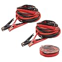 2 Pack 0 Gauge 20 ft Jumper Cable - Heavy Duty 3000A Booster Cables with Iron Clamps, Copper Coated Aluminum Core & PVC Insulation for Cars, SUVs, Trucks, RVs