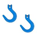 Mytee Products 2 Pack 3/8" Grade 100 Clevis Foundry Hook - WLL 8800 LBS - Blue Clevis Hook for Towing, Lifting &amp; Rigging