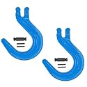 Mytee Products 2 Pack 5/16" Grade 100 Clevis Foundry Hook - WLL 5700 LBS - Blue Clevis Hook for Towing, Lifting & Rigging