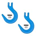 Mytee Products 2 Pack 5/8" Grade 100 Clevis Foundry Hook - WLL 8800 LBS - Blue Clevis Hook for Towing, Lifting & Rigging