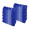 Mytee Products 20 Pack Blue Flatbed Edge Protectors - 8" x 8" x 36" | V Shaped Winch Ratchet Straps Plastic Corner Protector for Flatbed Cargo Load